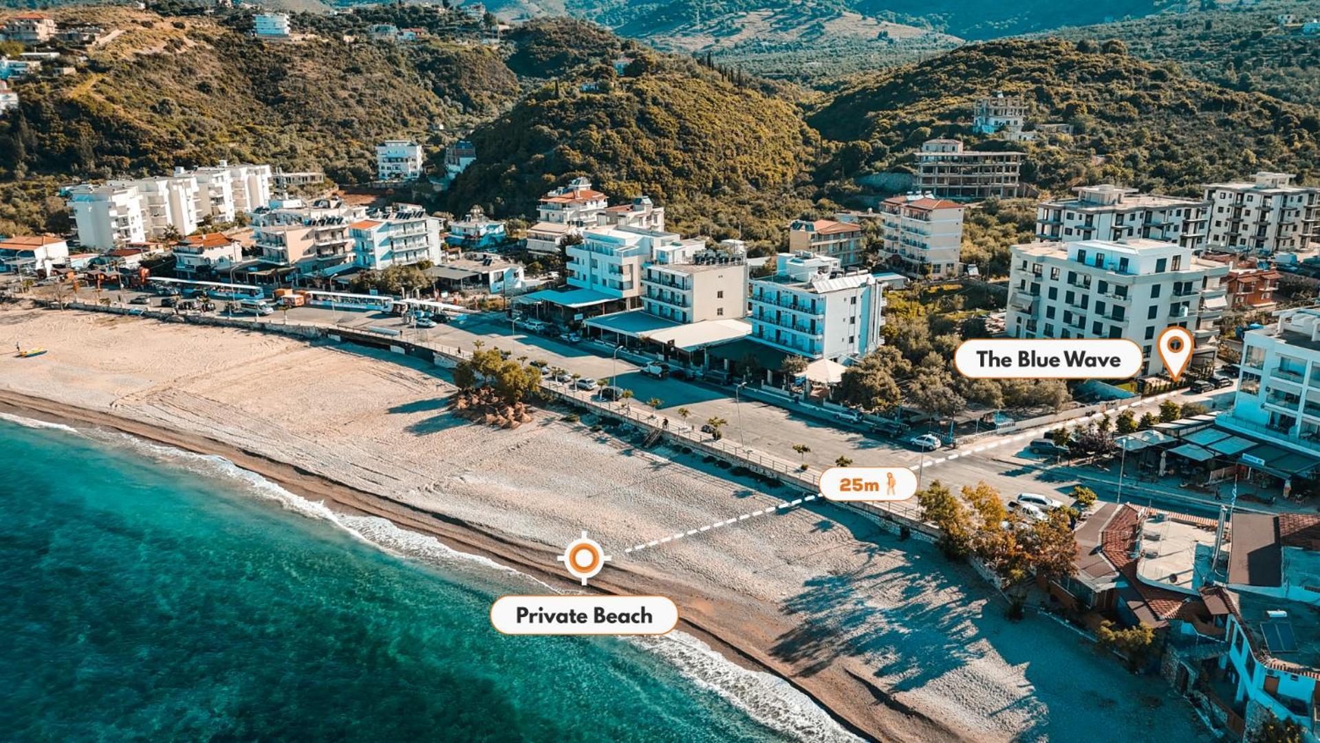 The Blue Wave Hotel Himarë Exteriér fotografie